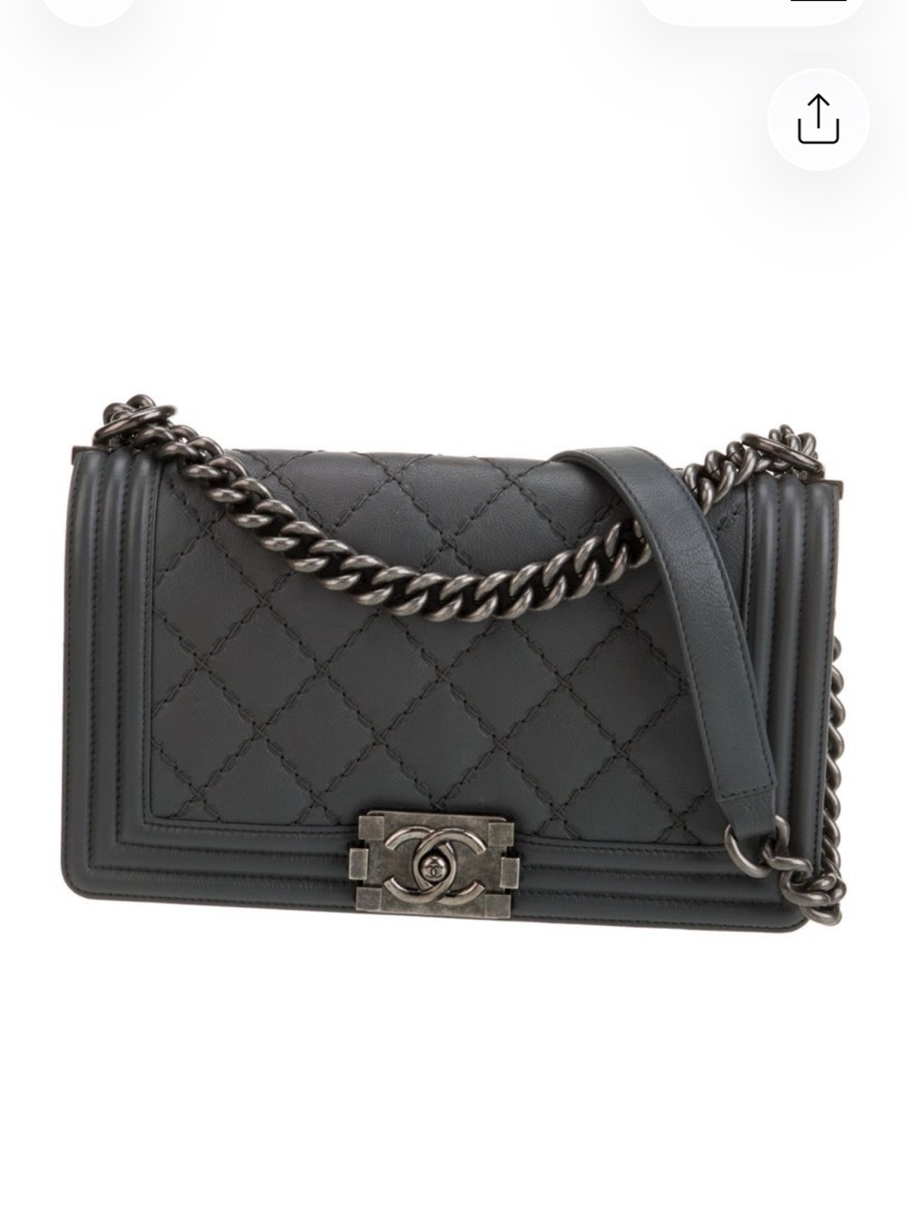 CHANEL double stitch medium boy flap bag